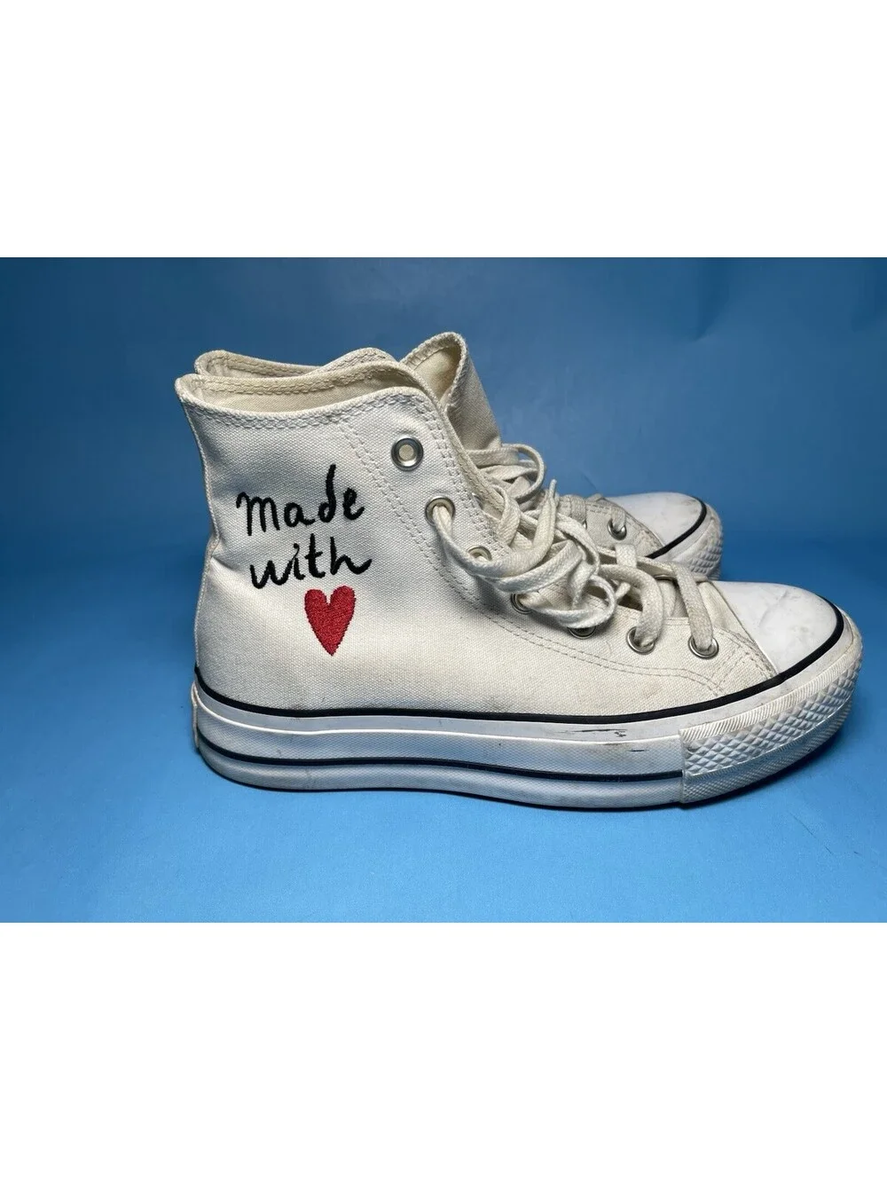 Women’s Converse Chuck Taylor All Star High Lift Made With Love Size 8 571119C